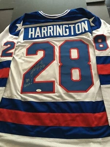 JOHN HARRINGTON AUTOGRAPHED  1980 OLYMPIC JERSEY  J.S.A. AUTHENTICATED - Picture 1 of 10