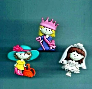 When I Grow Up Novelty Plastic Buttons/DIY Sewing supplies /Doll Making/Girls - Picture 1 of 1