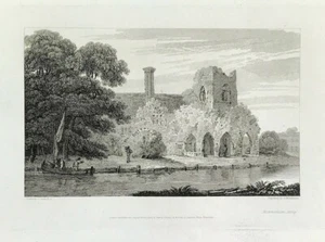 Medmenham Abbey River Thames Drawn S Owen, 1809 Engraved William Cooke - Picture 1 of 4