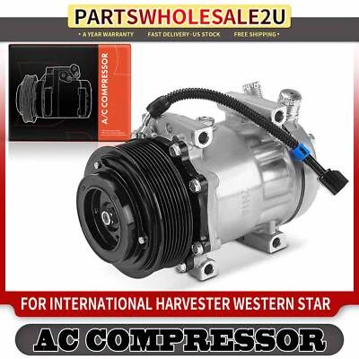 Compresor de aire acondicionado con embrague para International Harvester 4400 Western Star 5900 Foto 1 de 4