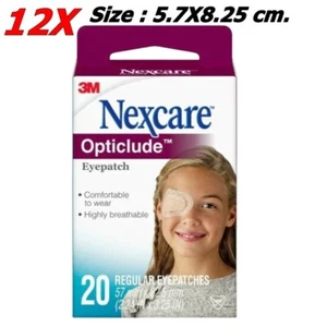 12X Nexcare 3M Opticlude Orthoptic Eye Patch Regular Size 5.7X8.25 cm.20 Pcs/Box - Picture 1 of 8