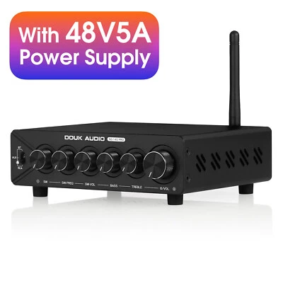 HiFi 2.1 Channel Bluetooth 5.2 Amplifier Subwoofer Audio Power Amp TPA3255 300W - image 1 of 4