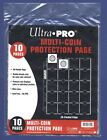 (10 NEW) Ultra Pro 20 Pocket Multi-Coin Protection Album Binder Pages **