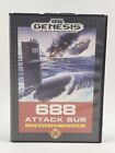 688 Attack Sub Sega Genesis 1991 Complete with Manual Case Tested