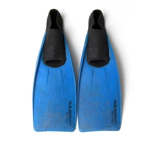 U.S. Divers Passport Fins Calypso Black Blue Size 7-9 Made Italy - Picture 1 of 7