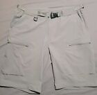 Free Soldier Zip Pocket Cargo Shorts Mens Size 38 Stretch Grey Quick Dry Belted 