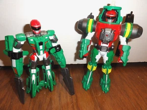 LOT of 2 POWER RANGERS Operation Overdrive Mach-Morphin GREEN RANGER Bandai - Picture 1 of 9