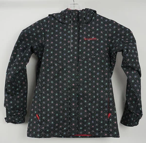 Columbia Interchange Outgrown Kids Large Black Snowflake Lined Waterproof Jacket - Picture 1 of 10