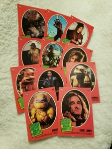1990 Topps TEENAGE MUTANT NINJA TURTLES TMNT Complete Movie Sticker Set (11) - Picture 1 of 6