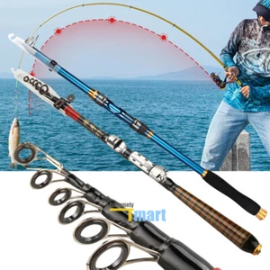 Telescopic Fishing Rod,Carbon Fiber Ultralight Fishing Pole,Portable Retractable - Picture 1 of 34