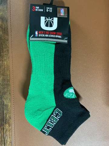 NBA Boston Celtics Men's No Show Shoe size 6 -12 3 Pairs Socks (55) Cover