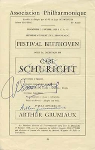 GRUMIAUX, Arthur. (1921–1986) & Swarowsky, Hans. (1899–1975): Signed Program - Picture 1 of 1