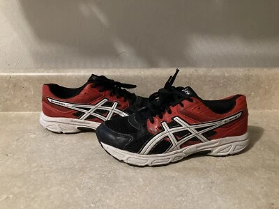 Zapatillas deportivas para correr ASICS Gel Contend 3 para niños talla 6 C556N negras rojas Foto 1 de 4
