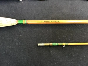 Vintage frühe Fosters of Ashbourne The Manifold 6ft 7" Split Cane Bachrute - Bild 1 von 7