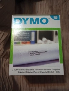 2 Boxes Dymo (S0722400) White Address Label Roll 89mm x 36mm- 2 x 260 Labels - Picture 1 of 4