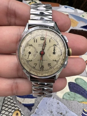 Vintage Delbana Antimagnetic Chronograph Watch 17 Jewels 48 Landeron Swiss - Image 1 of 4
