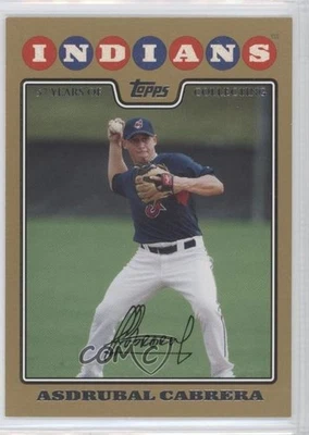 2008 Topps Gold Border /2008 Asdrubal Cabrera #617 Rookie RC - Image 1 of 2