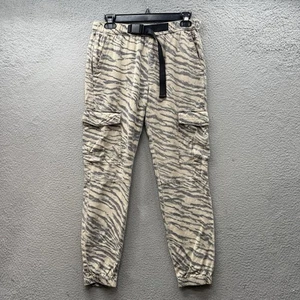 Pantalones Jogger Pam & Gela Rayas Tigre Cintura Elástica Carga Marrón Para Mujer Talla S” - Imagen 1 de 14