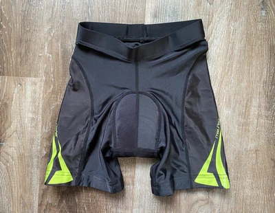 Pantalones Cortos Acolchados para Bicicleta de Ciclismo FREE FISHER ~ Talla L ~ Grande ~ Negro y Verde Neón Foto 1 de 3