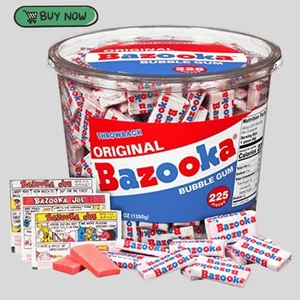 Bazooka Kaugummi Großpackung, 225 Stück Tube Kaugummi einzeln verpackt Neu.. - Bild 1 von 4