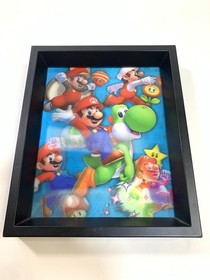Mario brothers Yoshi NES Nintendo 3D Lenticular Shadow Box 8x10