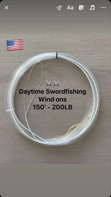 Daytime Swordfishing Wind-On Leader Fishing Line 150'-200lb - Image 1 of 3