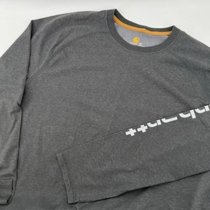 Carhartt Hemd Herren XL Grau Loose Fit Langarm Grafik Workwear Outdoor Tee - Bild 1 von 7