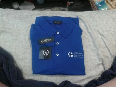 Camisa de golf Byron Nelson Caribe azul Coleman Partners Architecchs grande nueva Foto 1 de 4