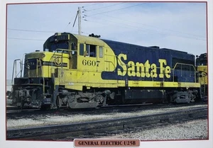 Folleto de tren GE con imagen de ferrocarril de Santa Fe hoja de información arte de pared nuevo en stock - Imagen 1 de 1