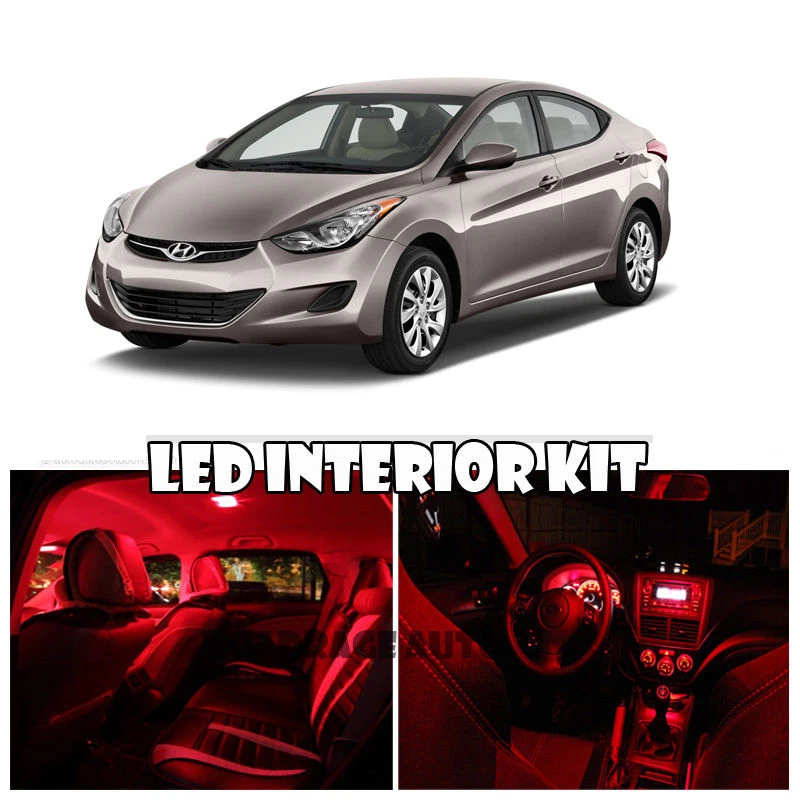 Kit Completo Bombilla Xenón LED ROJO 5050 SMD Interior Hyundai Elantra 11-16 Foto 1 de 1