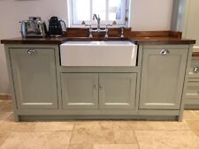 Ex display Solid Wood Handcrafted painted Kitchen Cabinet (Belfast sink)