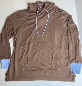 JAMBYS Sudadera con Capucha Unisex Marrón Azul Manga Larga Casa Puño Jersey Tejido - Imagen 1 de 5