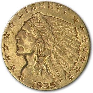 1925-D $2.50 Indian Gold Quarter Eagle AU - SKU#21049 Cover
