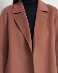 $595 Theory Sileena Winsome 2 Lana Cachemira Abrigo Chaqueta Talla S Color: Rosa Oscura - Imagen 1 de 4