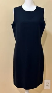 ZARA Winter Collection Wool Blend Black Sheath Dress Sleeveless 1/2 Zip Size 10 - Picture 1 of 9