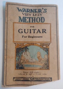 VINTAGE 1922! Warner's Very Easy Method for Guitar, Beginners - Picture 1 of 8