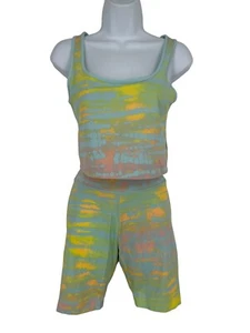 Puma Womens Tie-Dye Tank Top & Shorts Set Multicolor Size M - Picture 1 of 8