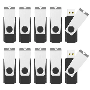 Kootion 32GB 64GB 128GB 2/ 5/10 Stück USB 2.0 Metal Swivel USB Sticks USB Memory - Bild 1 von 15
