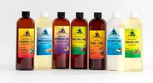 CARRIER OIL COLD PRESSED 100 % NATURAL ORGANIC by H&B Oils Center 64 OZ - Picture 1 of 13