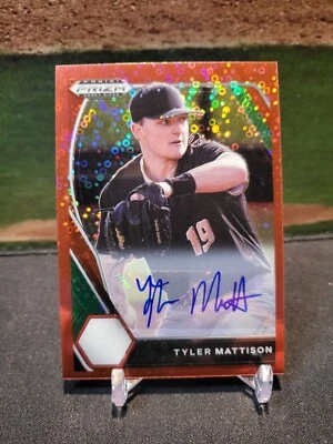 Tyler Mattison 2021 Prizm Draft RED DONUT CIRCLE AUTO Bryant Detroit Tigers /99 - Image 1 of 4