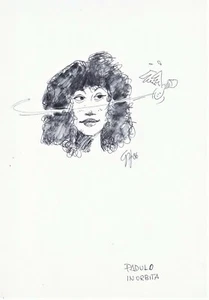 DISEGNO originale GIPI 80 PADULO IN ORBITA cartoon strip VIGNETTA erotica TAVOLA - Picture 1 of 1