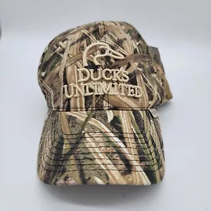 DUCKS UNLIMITED Hat Mossy Oak Camoflauge Strap Back Adjustable Cap NEW WITH TAGS - Picture 1 of 4