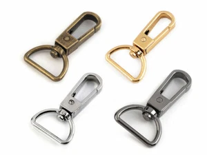 Mosquetón 20mm estrecho 2-5-10 piezas negro, plata, latón, oro, oscuro - Imagen 1 de 5