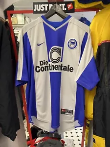 Nike Hertha BSC Berlin 1999 2000 XL CONTINENTALE TRIKOT RARE VINTAGE - Bild 1 von 9