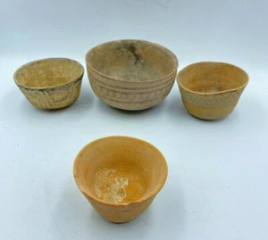 4 cuencos de cerámica pintados antiguos del valle del Indo Edad de Bronce del sur de Asia - Imagen 1 de 8