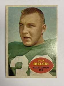 Vintage 1960 Topps Dick Bielski Football Trading Card #36