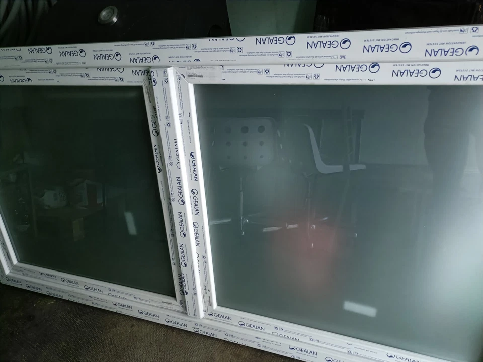 PVC Ventana Hogar Oscuro Color Blanco Doble Ventana Nuevo Artículo Foto 1 de 1