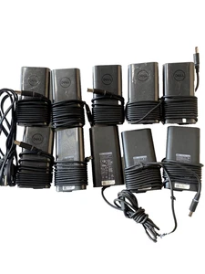 Lot Of 10X Genuine Dell 90W 19.5V AC Adapter with big tip 7.4mm With Power Cable - Afbeelding 1 van 2