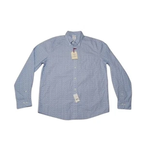 Brooks Brothers Camicia Uomo Media NUOVA CON ETICHETTE Blu Floreale Manica Lunga Venerdì - Foto 1 di 9