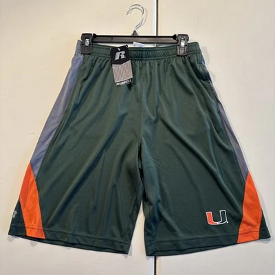 Pantalones Cortos de Baloncesto Juveniles XL 14/16 Russell NCAA Universidad de Miami Huracanes Nuevos con Etiquetas Foto 1 de 4